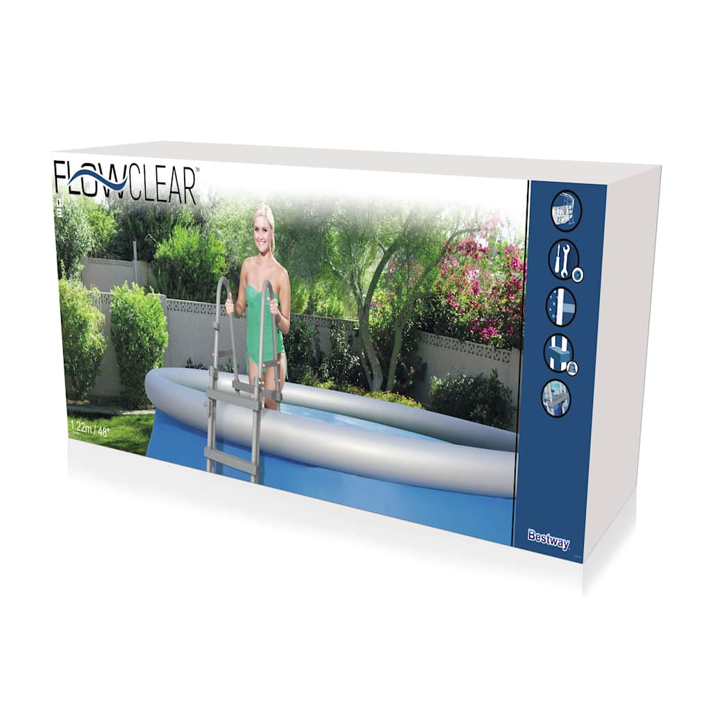 Flowclear 4-step pool safety ladder 122cm 58331