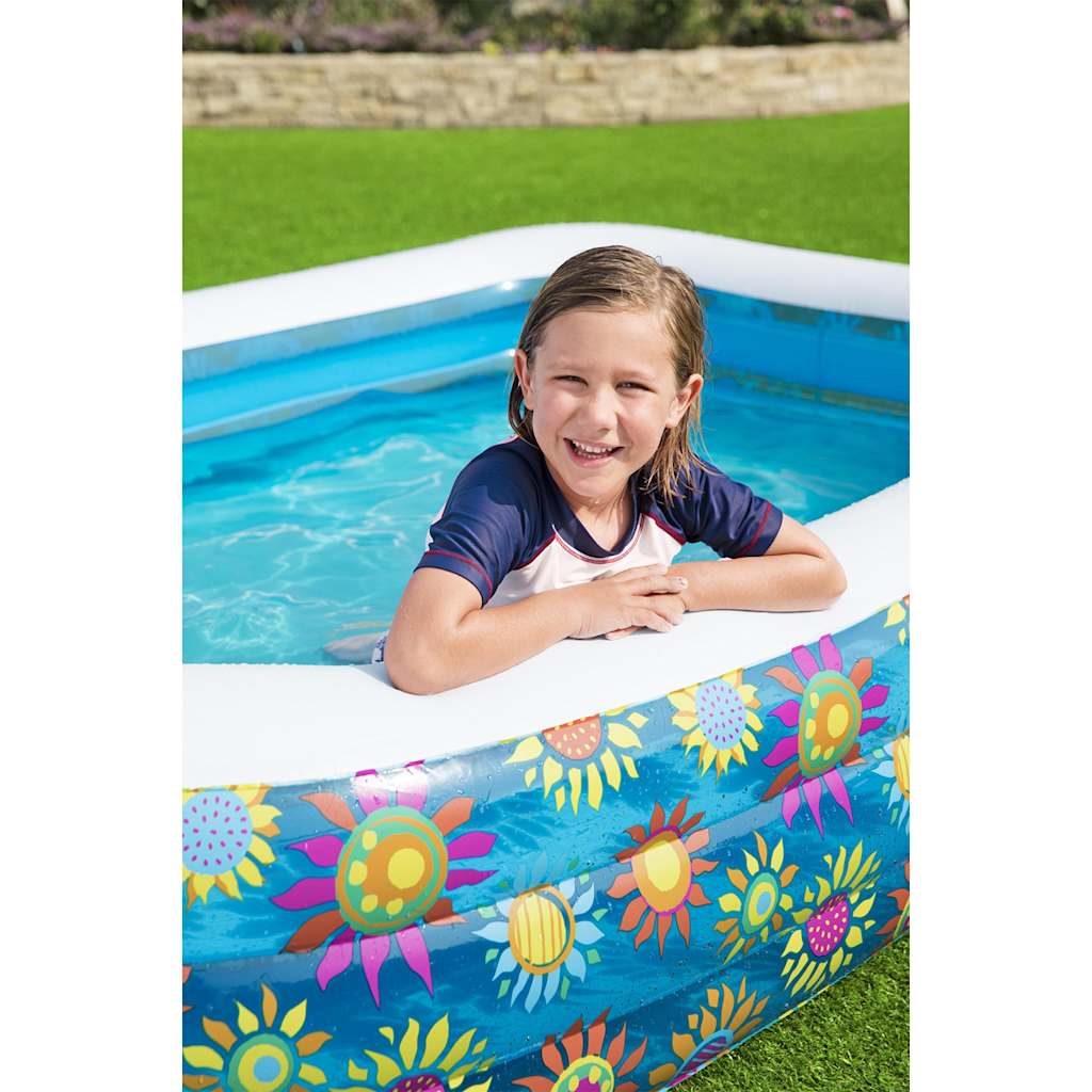 Piscina infantil insuflável 229x152x56 cm azul