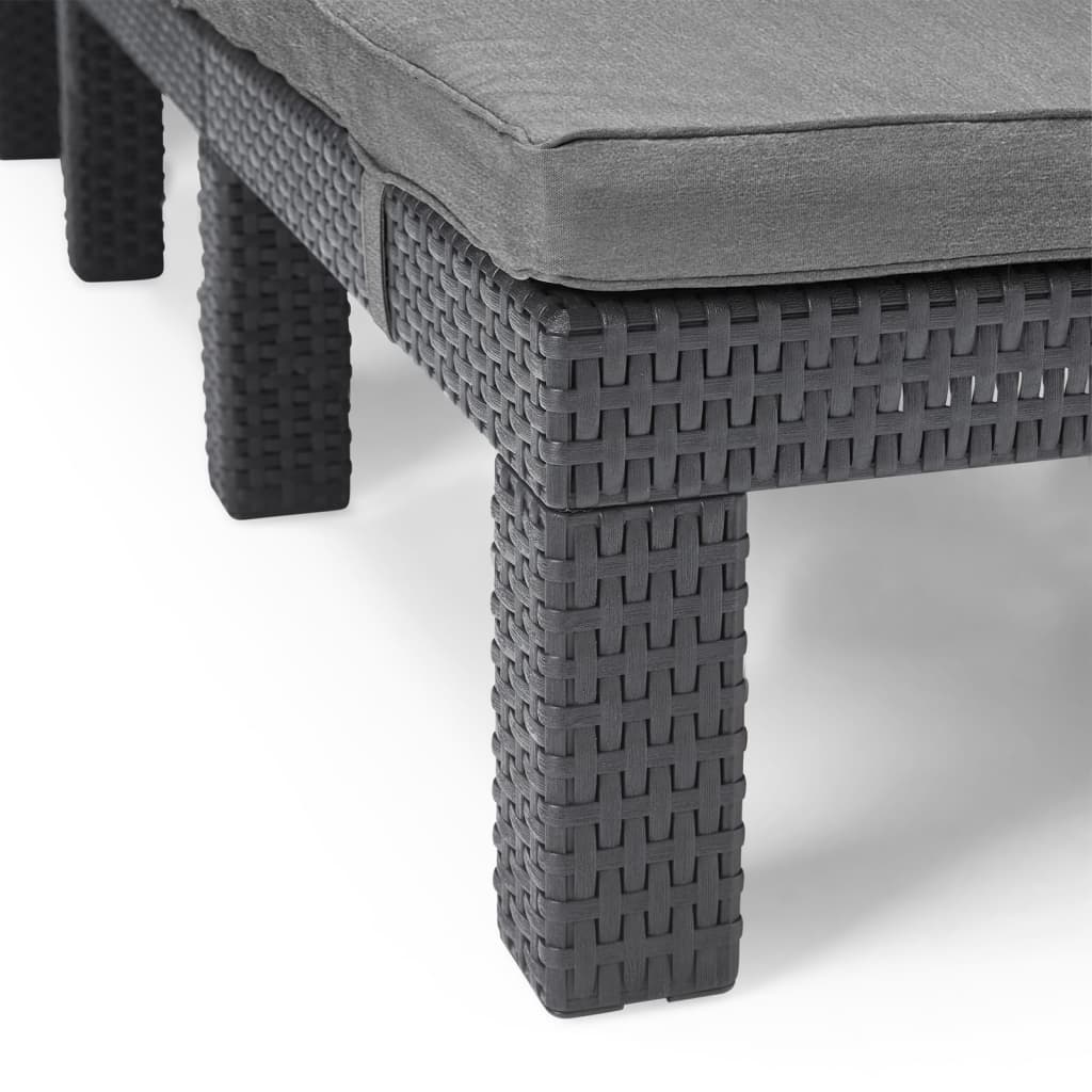 Daytona sun lounger with graphite cushion