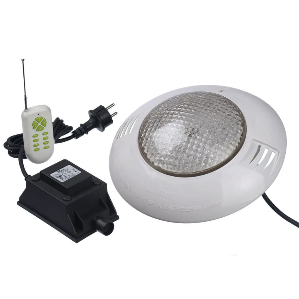 Kit foco piscina com comando 406 LED multicor