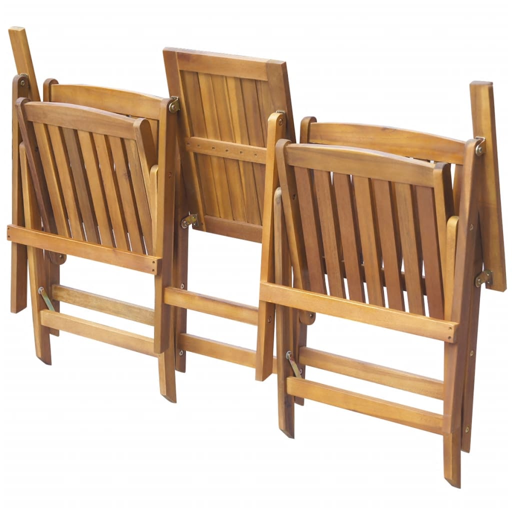 Banco de jardim dobrável com mesa acácia maciça 140 cm