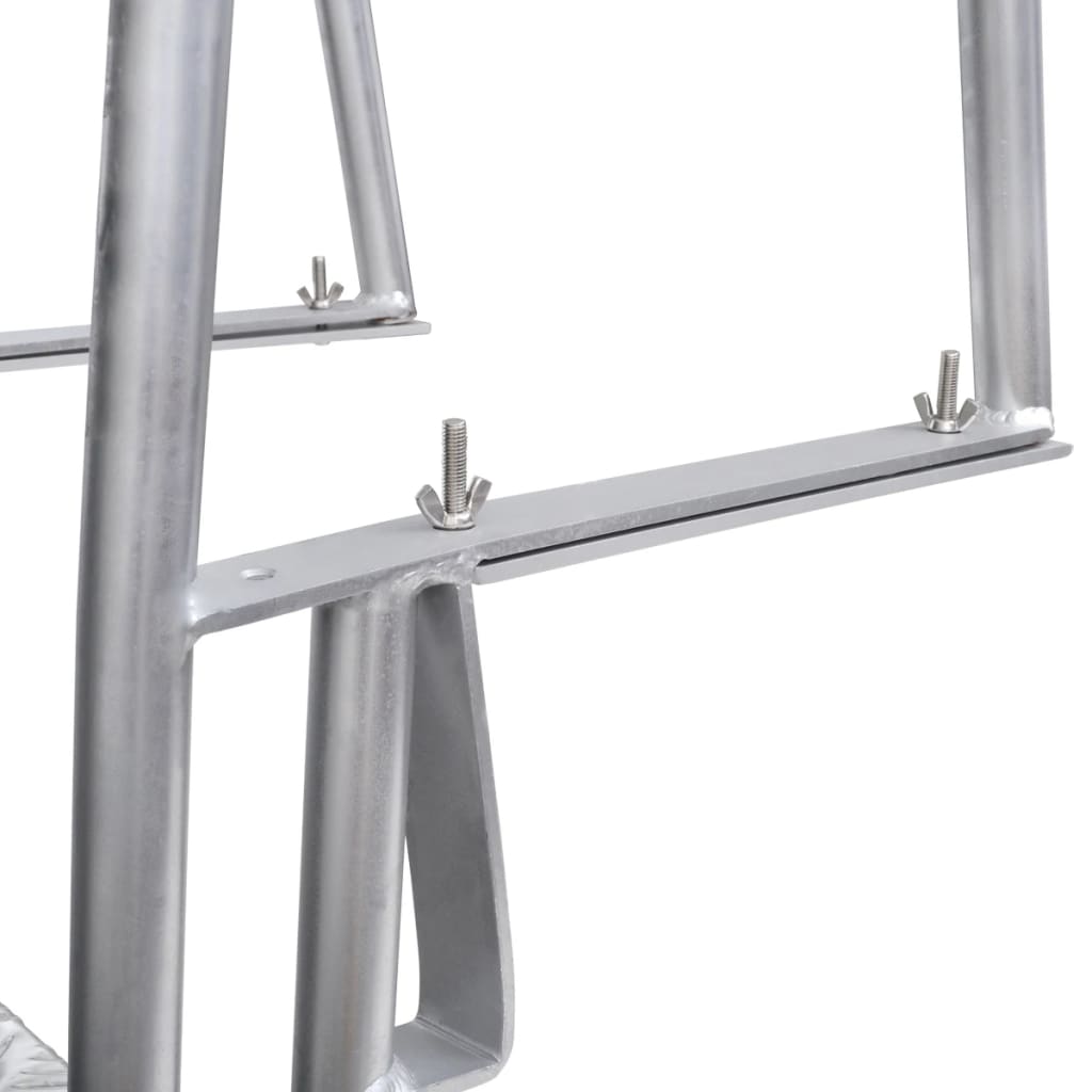 Pool/pier ladder with 4 steps, 167 cm, aluminium