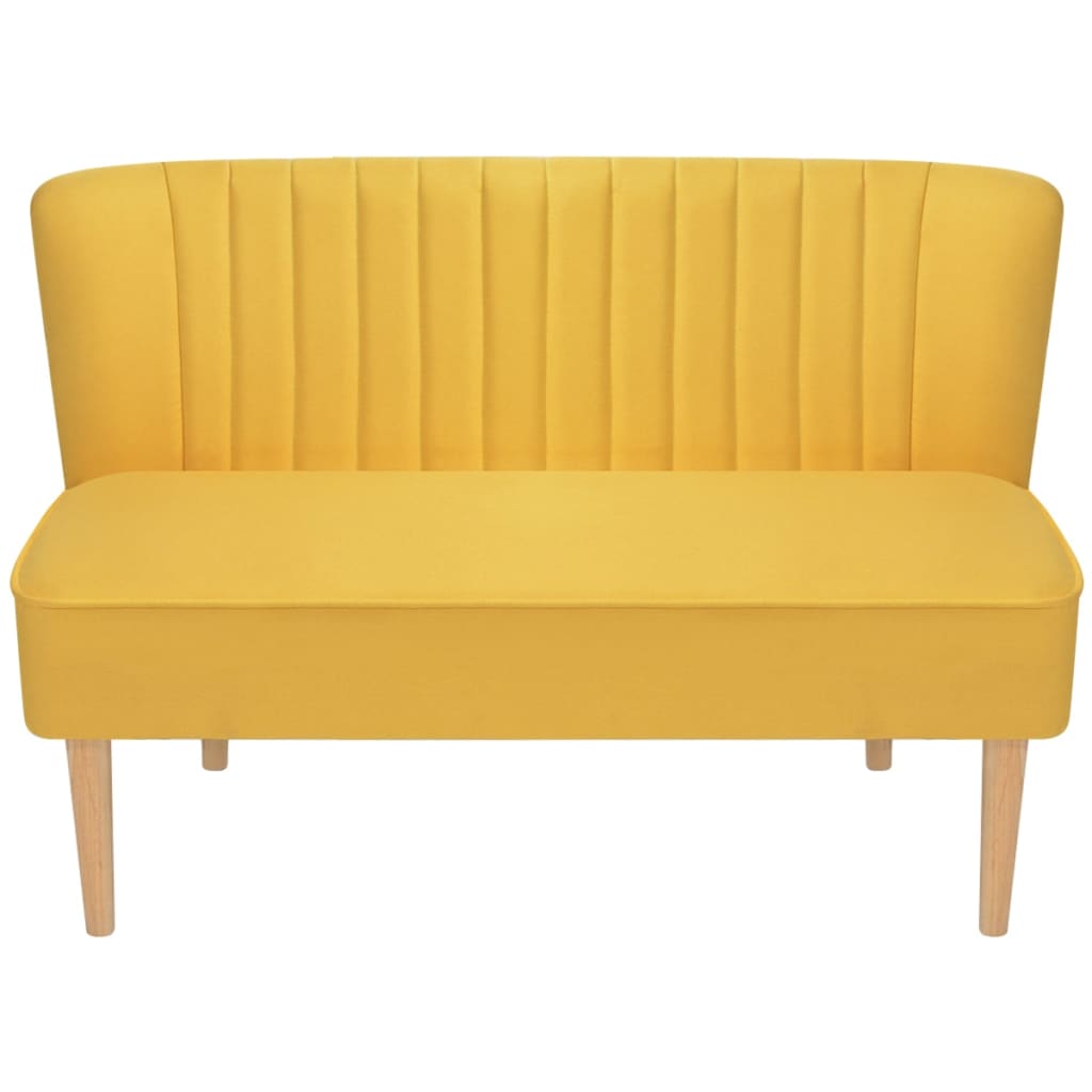 Sofá de tecido 117x55,5x77 cm amarelo
