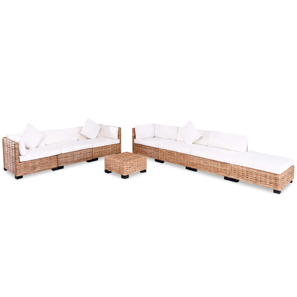 Conjunto de sofás 27 pcs vime genuíno