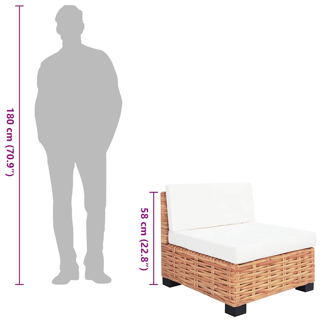 Conjunto de sofás 27 pcs vime genuíno