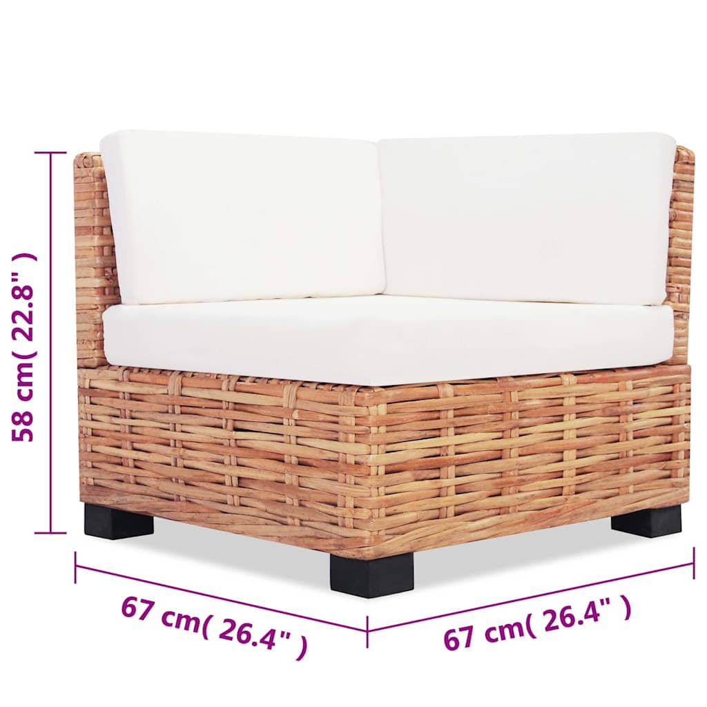 Conjunto de sofás 27 pcs vime genuíno