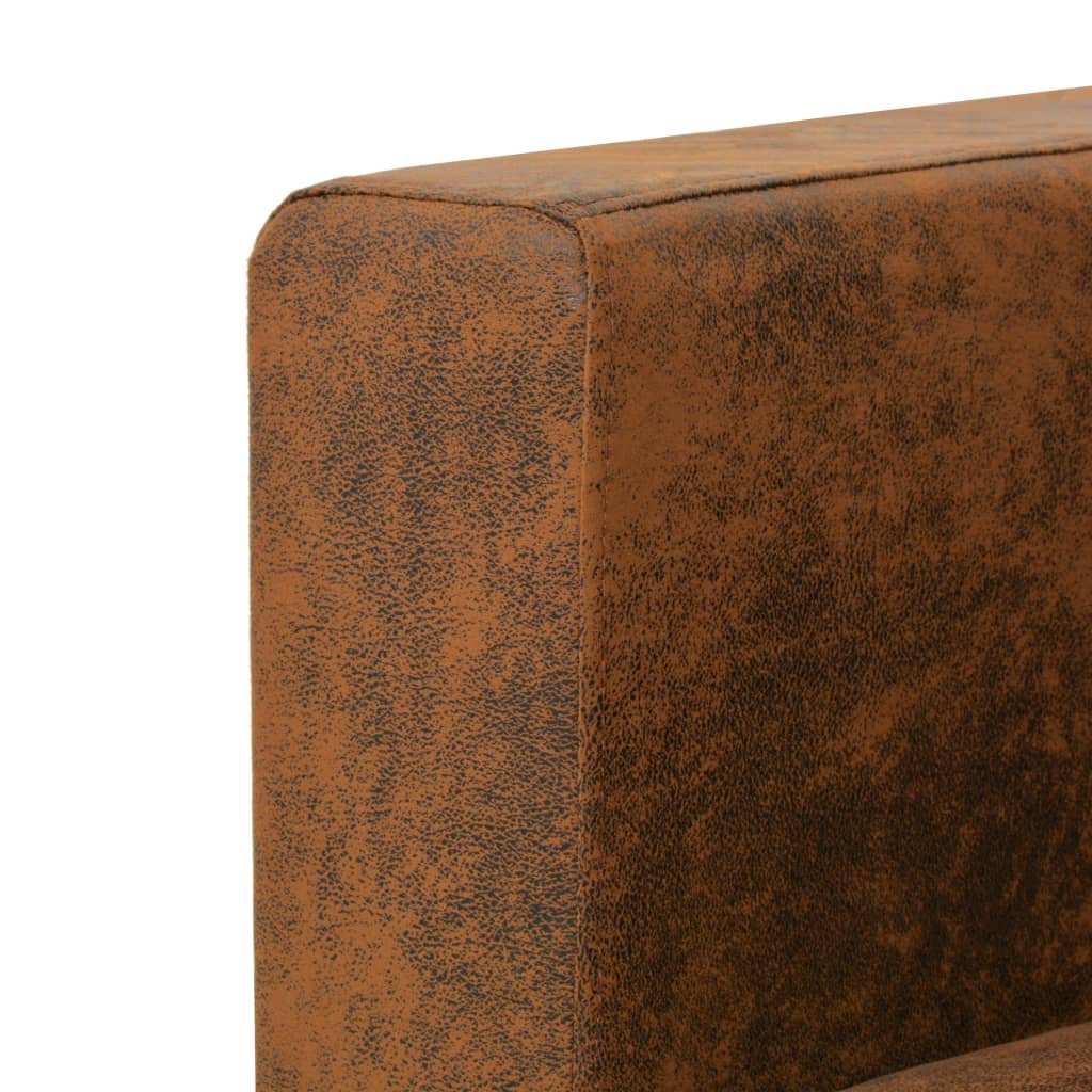 Sofá de 2 lugares 137x73x82 cm camurça artificial