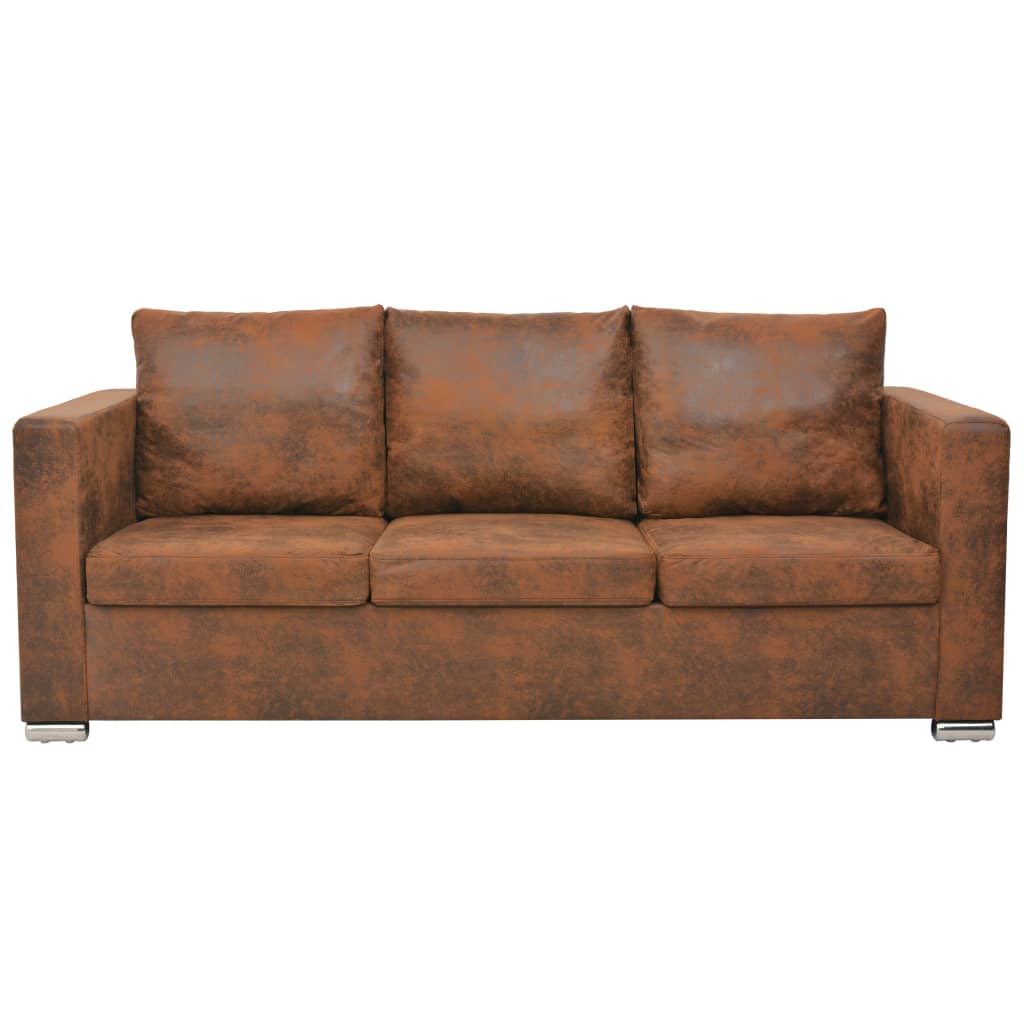 3-seater sofa 191x73x82 cm faux suede