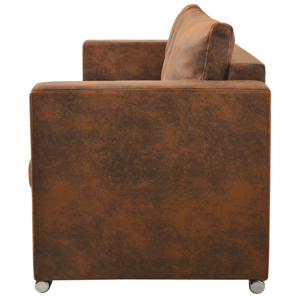 3-seater sofa 191x73x82 cm faux suede