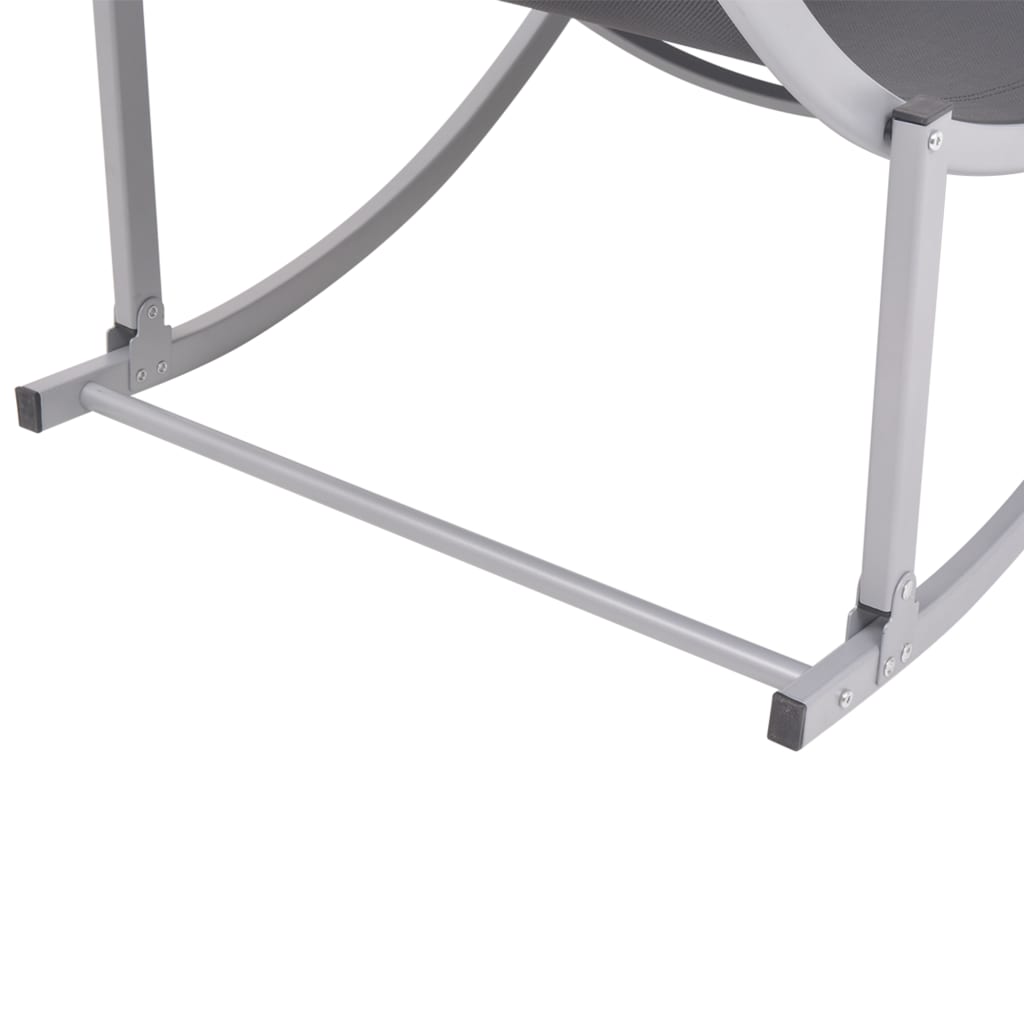 Folding sun loungers 2 pcs aluminium and textilene