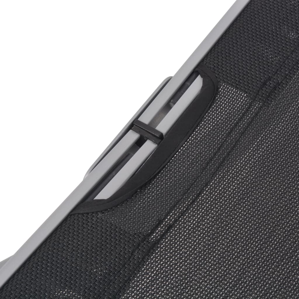 Folding sun loungers 2 pcs aluminium and textilene