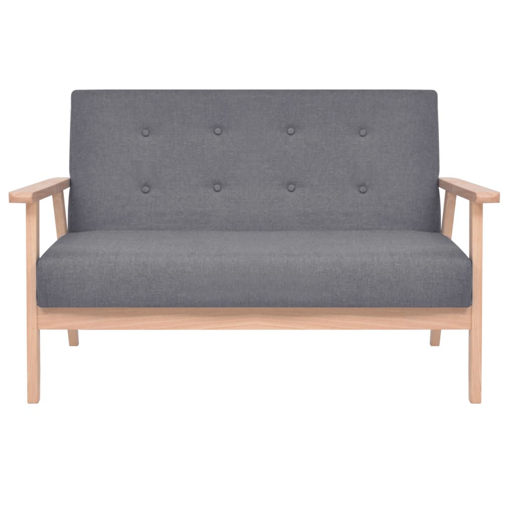 2 seater sofa in dark grey fabric