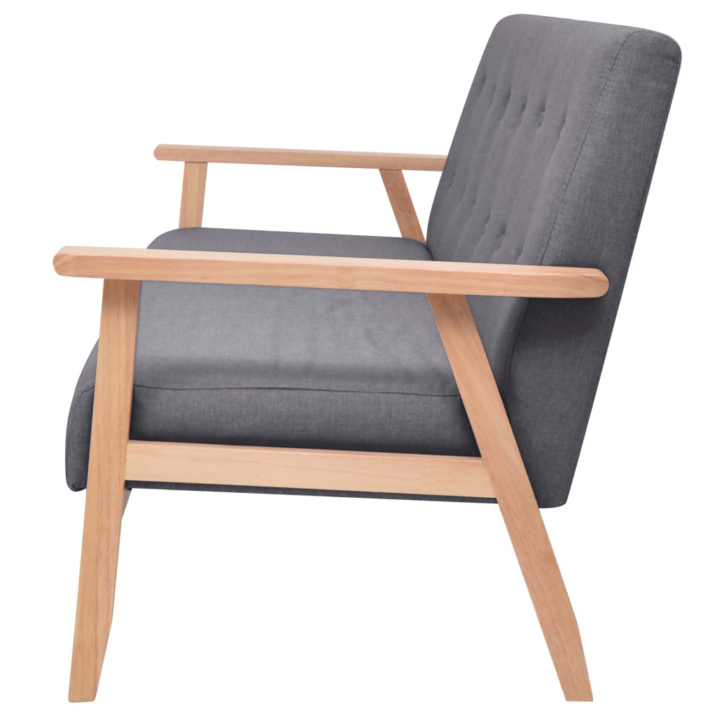 3-seater sofa in dark grey fabric