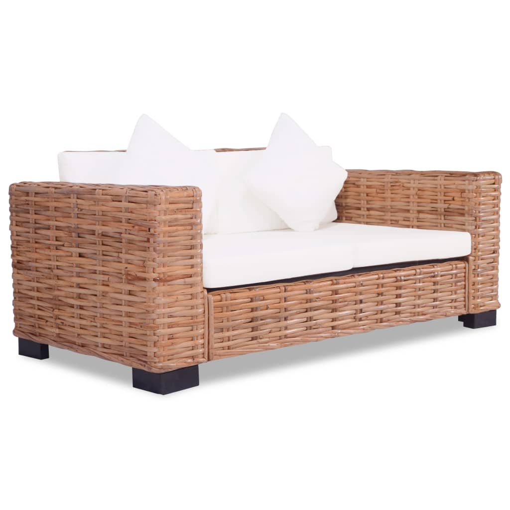 Conjunto de sofás 15 pcs vime genuíno