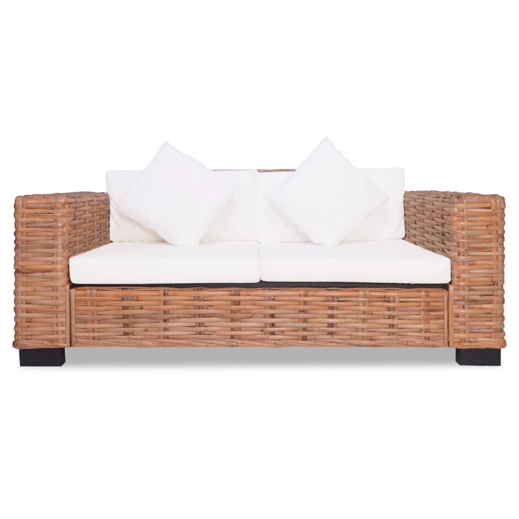 Conjunto de sofás 15 pcs vime genuíno