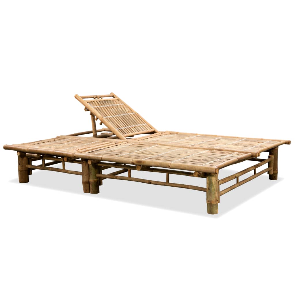 Bamboo 2-person sun lounger