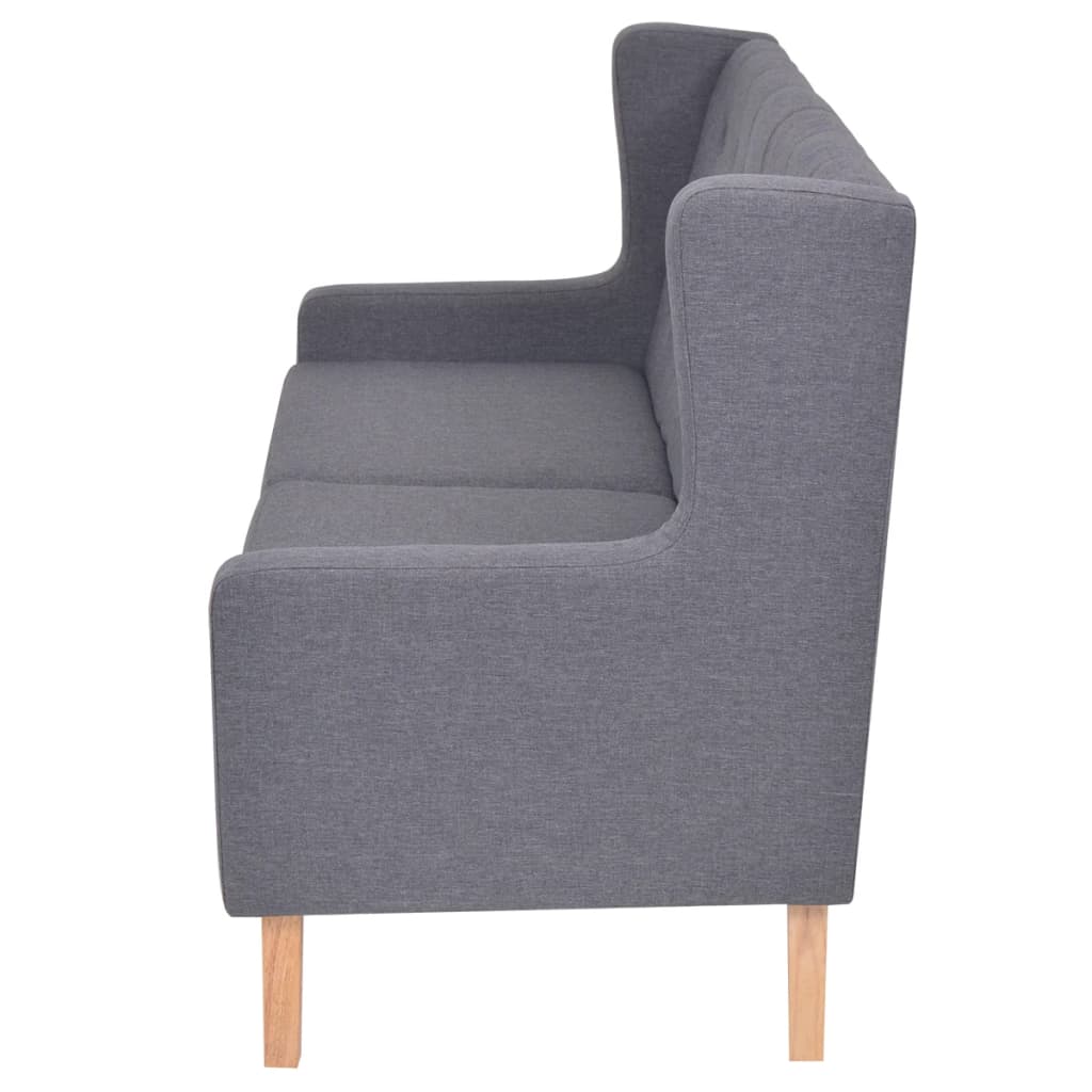 2 pcs grey fabric sofa set