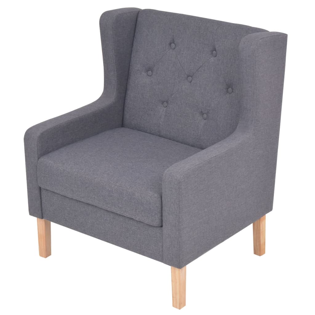 2 pcs grey fabric sofa set