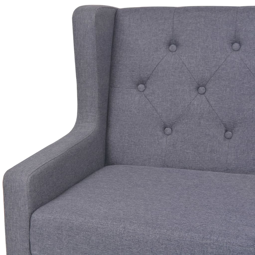 2 pcs grey fabric sofa set