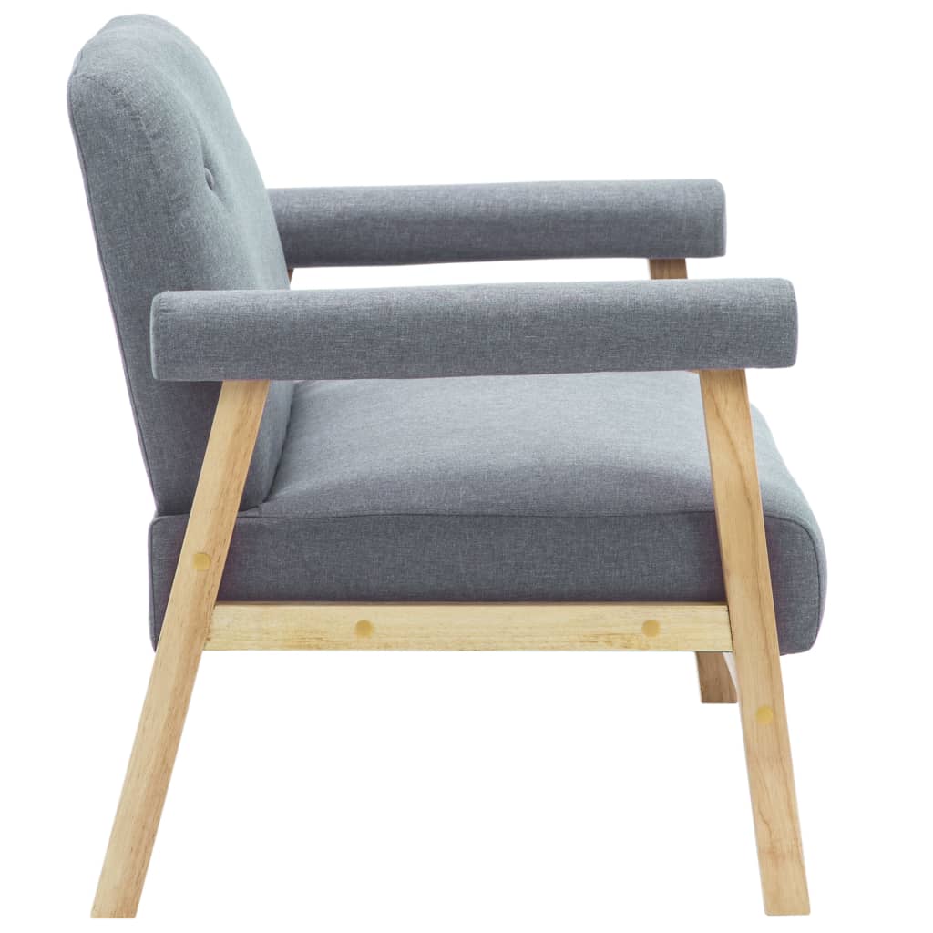 2-seater sofa in light grey fabric