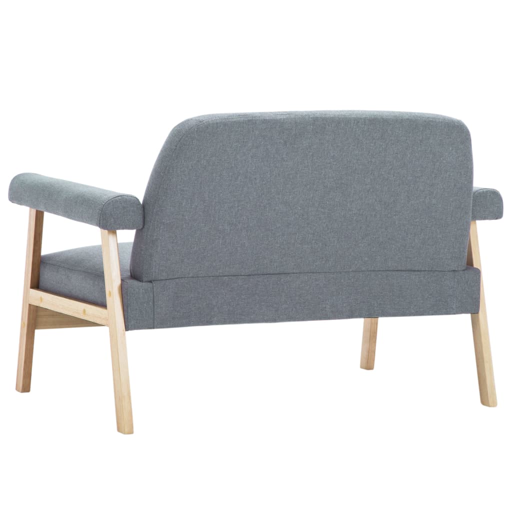 2-seater sofa in light grey fabric