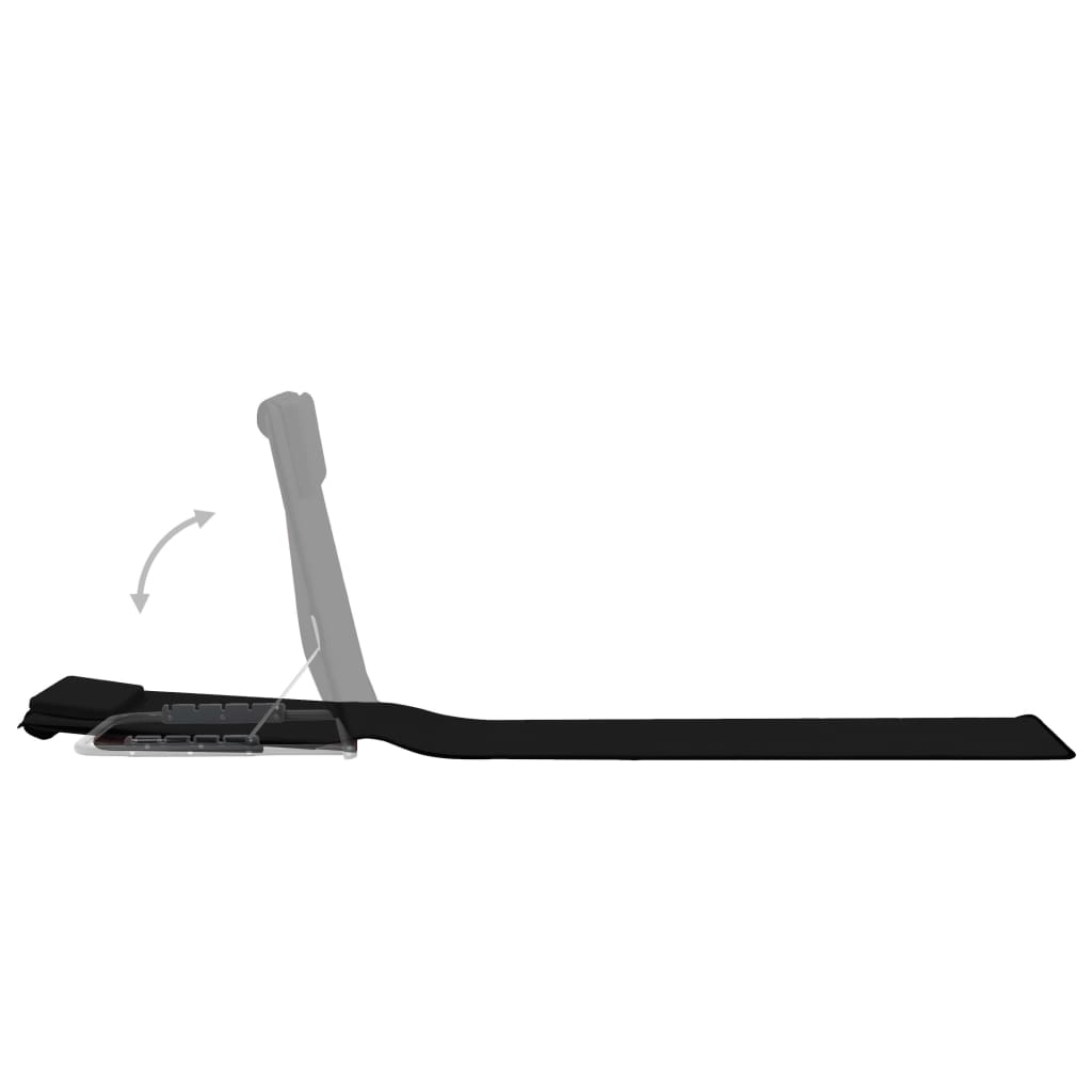 Folding Beach Mattresses 2 pcs Steel and Black Fabric