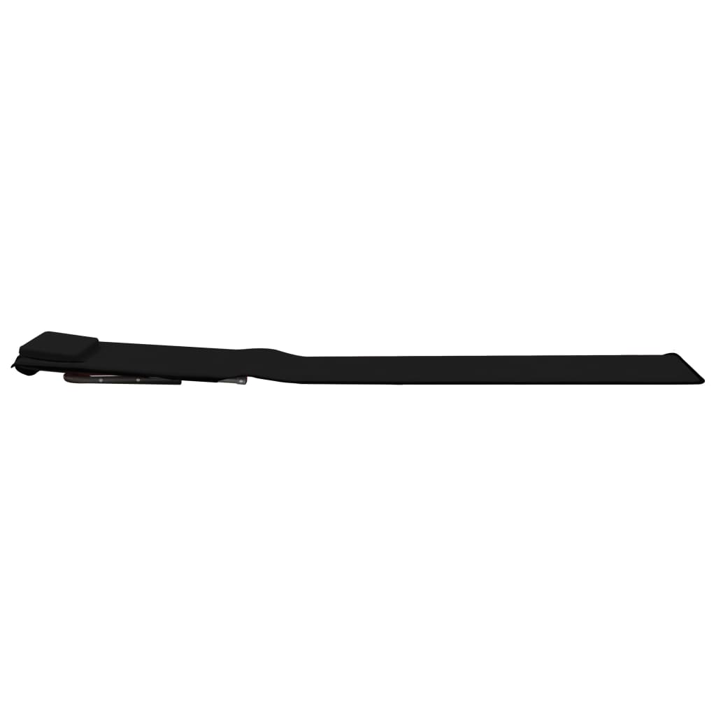 Folding Beach Mattresses 2 pcs Steel and Black Fabric