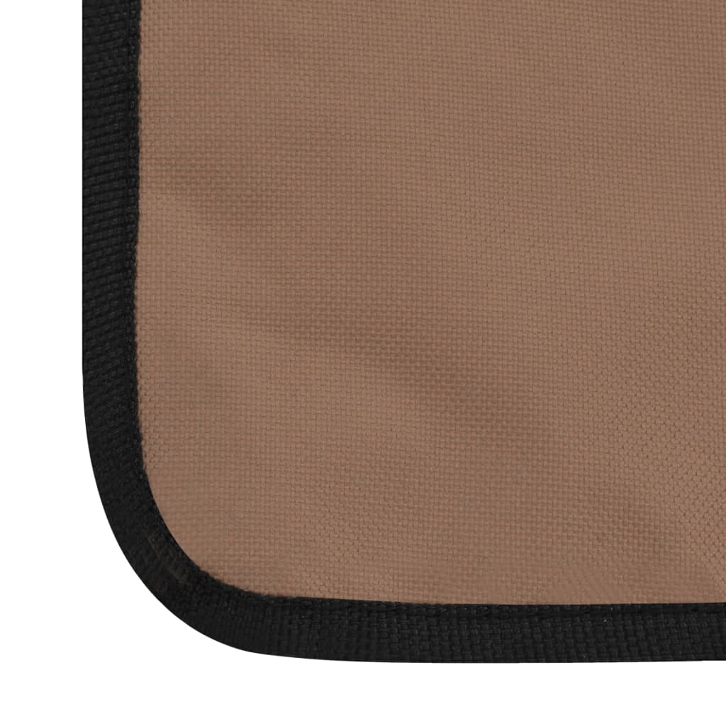 Folding Beach Mattresses 2 pcs Steel and Brown Fabric