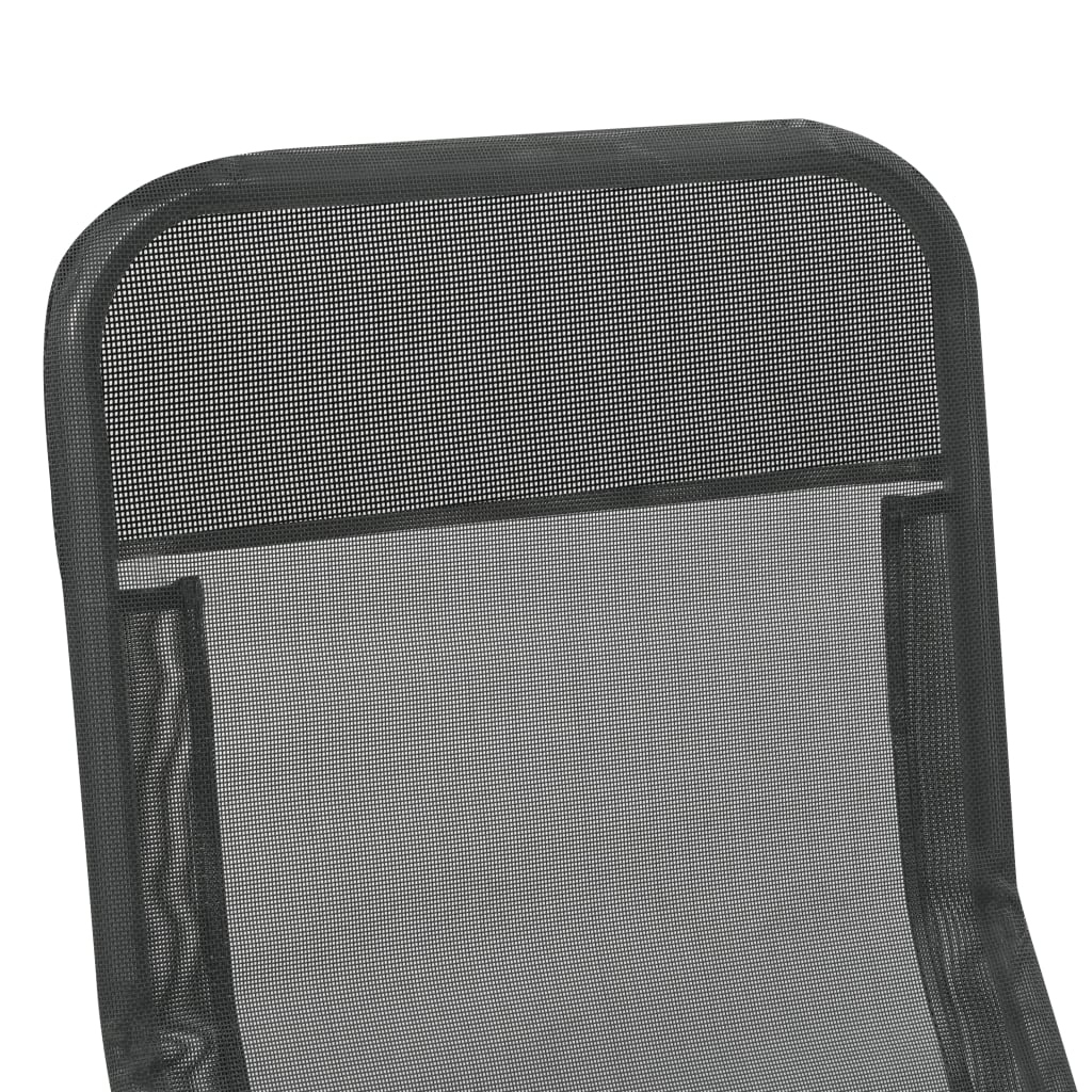 Folding sun loungers 2 pcs textilene anthracite