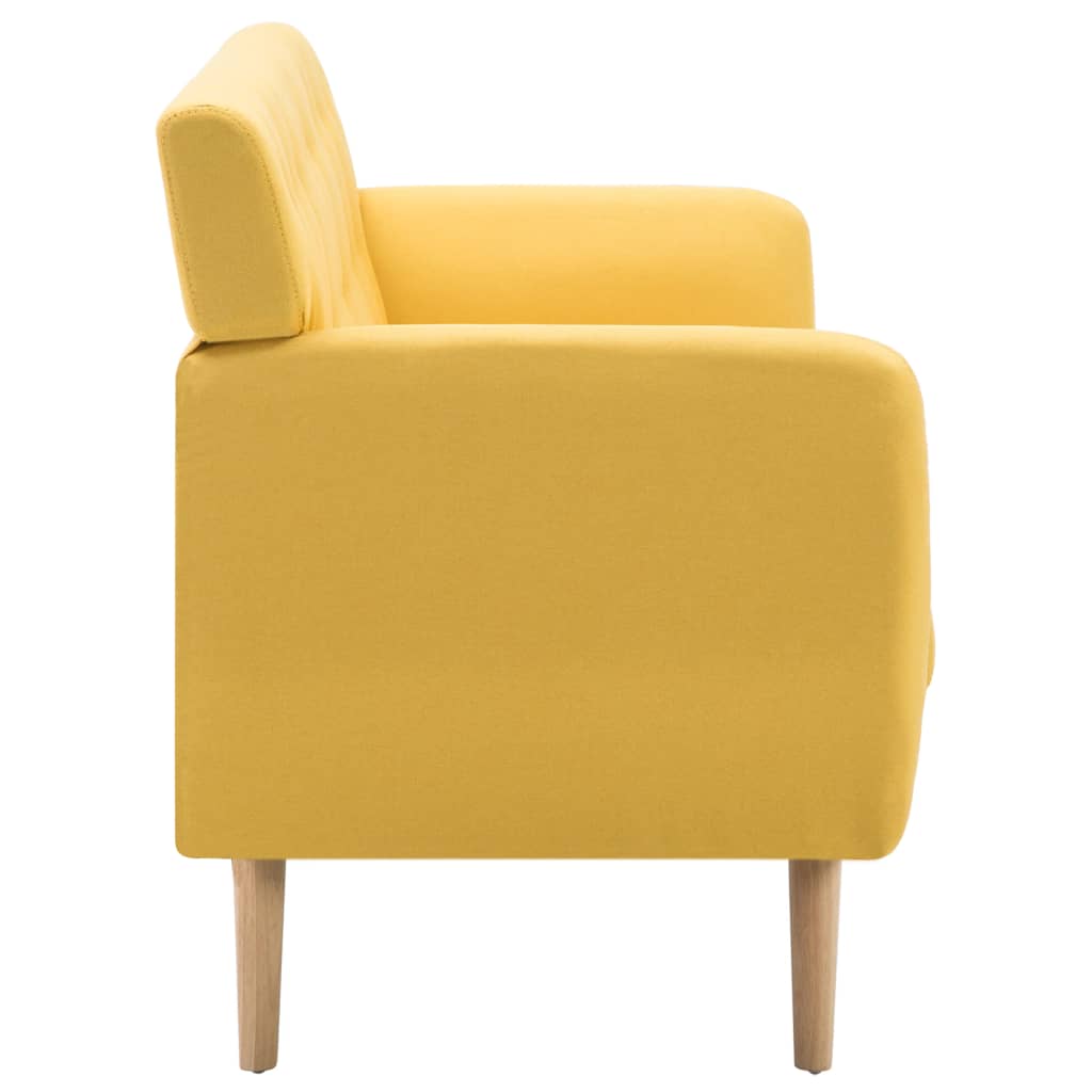 3-seater sofa with fabric upholstery 172x70x82 cm yellow