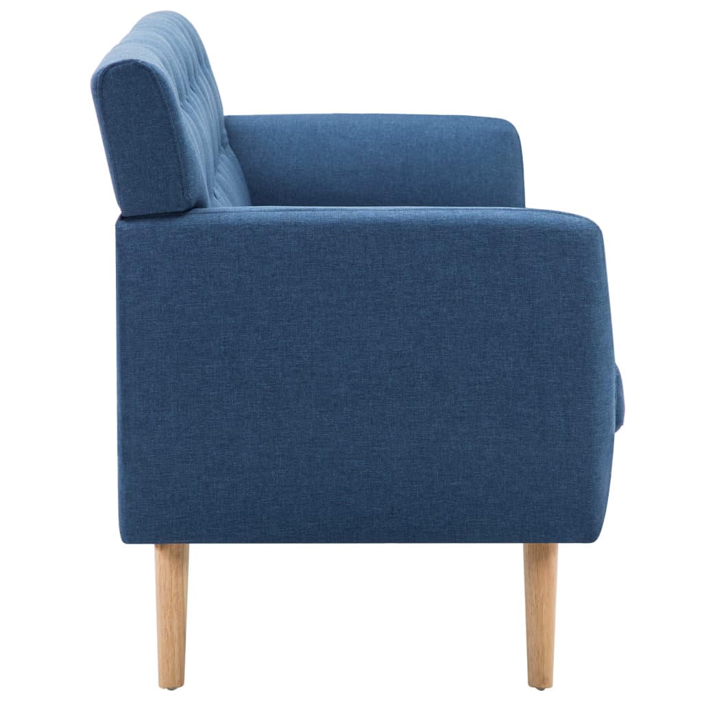 3-seater sofa with fabric upholstery 172x70x82 cm blue