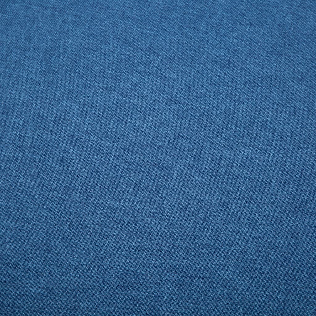 3-seater sofa with fabric upholstery 172x70x82 cm blue