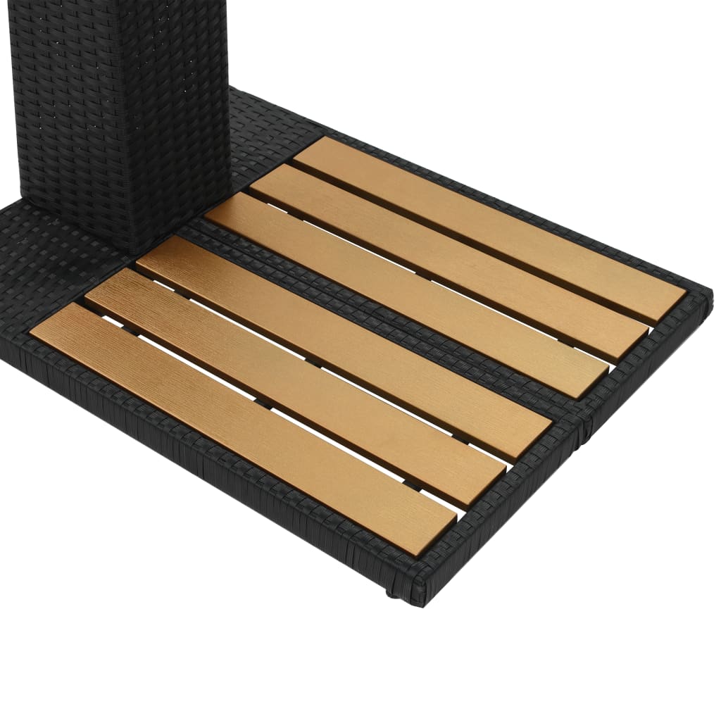 PE WPC wicker garden shower