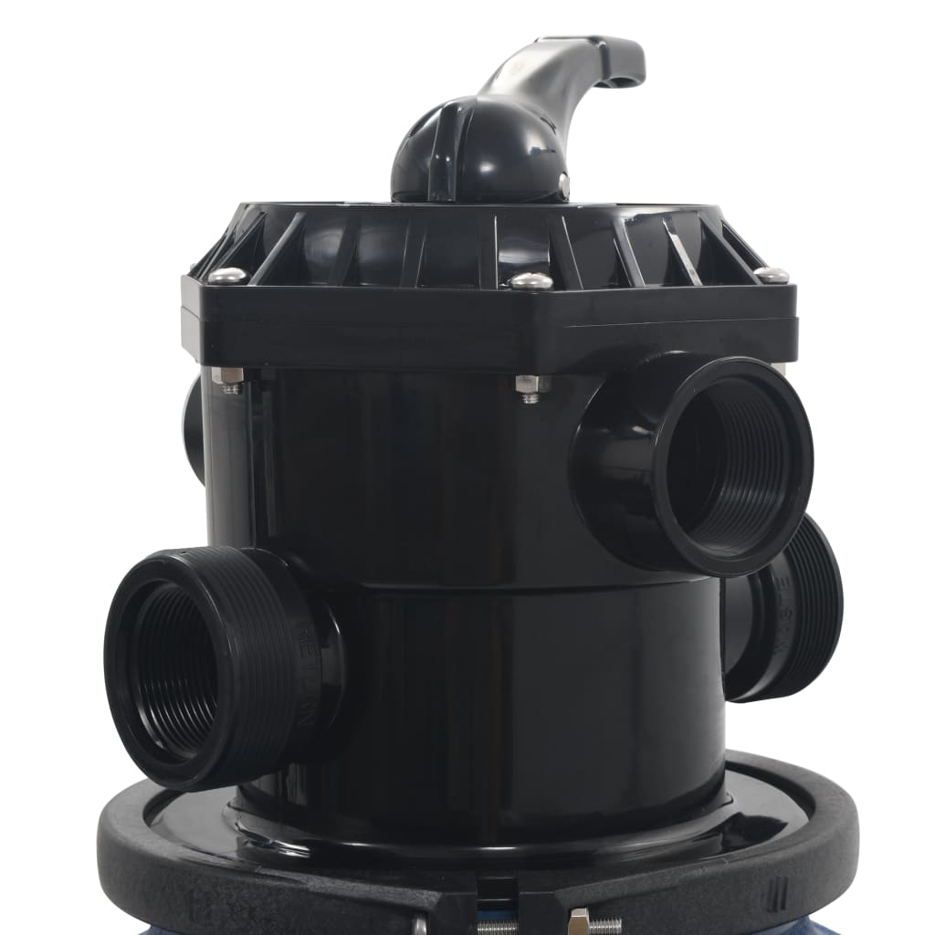 Sand filter for swimming pool with 6-position valve, blue, 560 mm