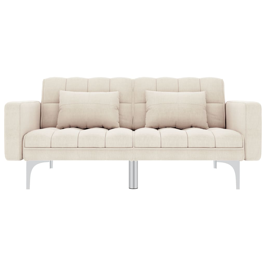 Cream fabric sofa bed