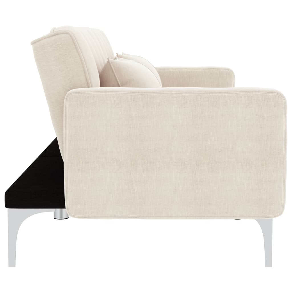 Cream fabric sofa bed