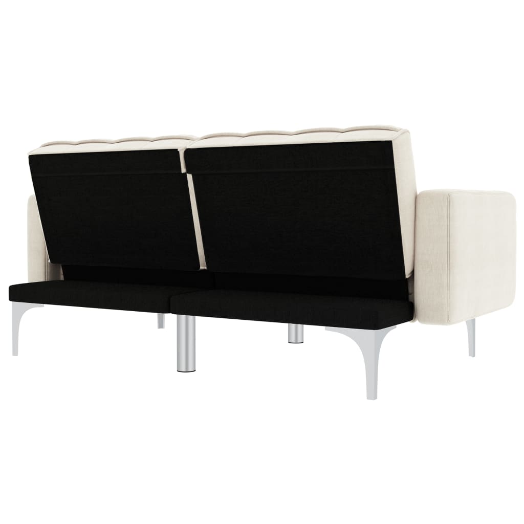 Cream fabric sofa bed