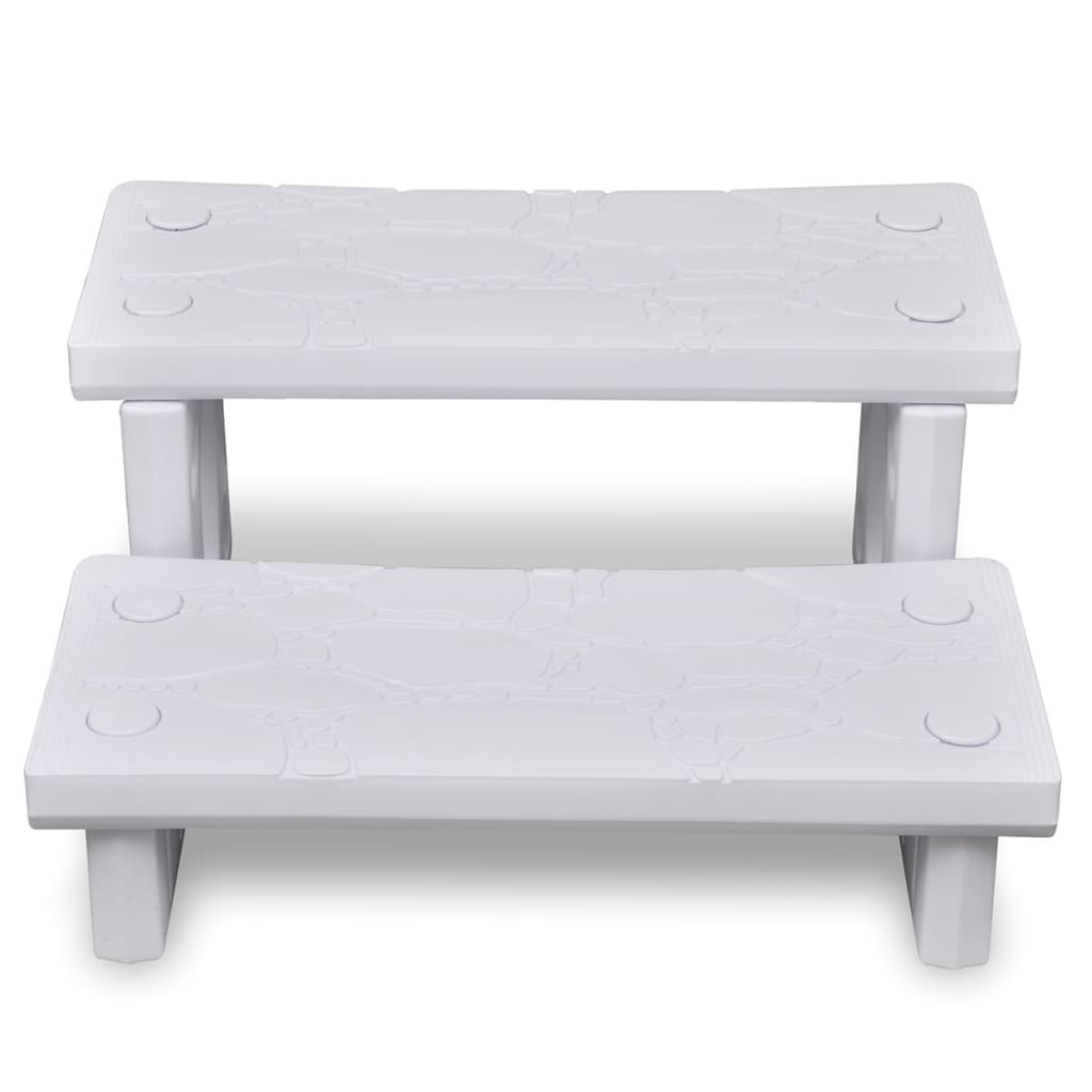 White spa steps