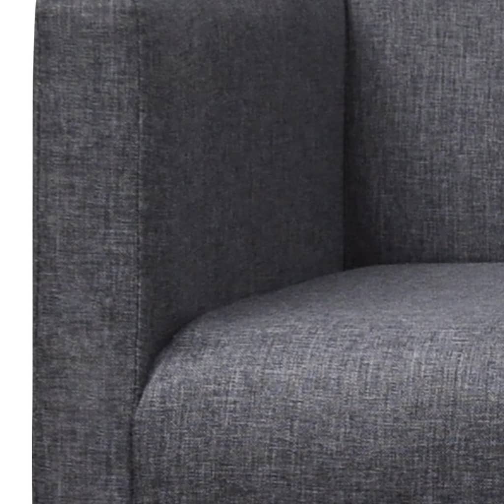 Padded cushion bench fabric/rubber tree dark gray