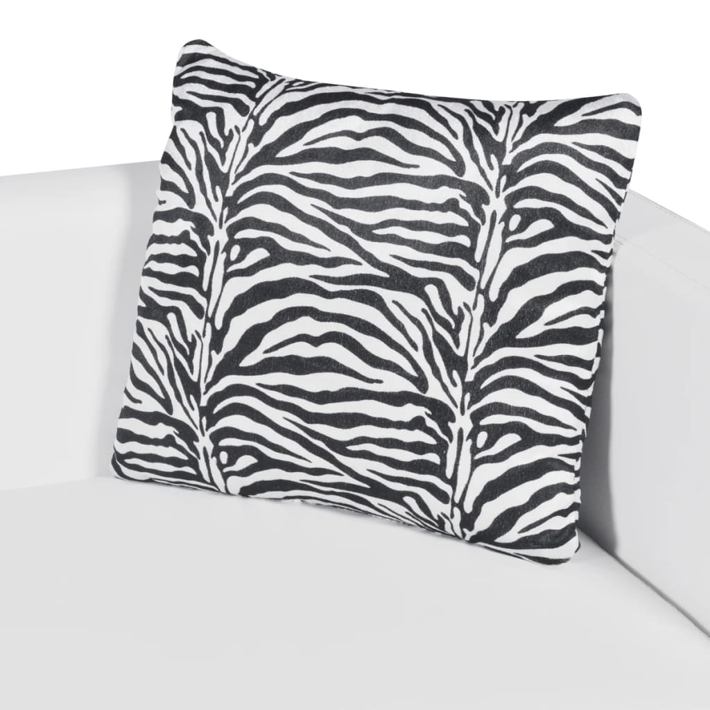 2-seater sofa in white faux leather