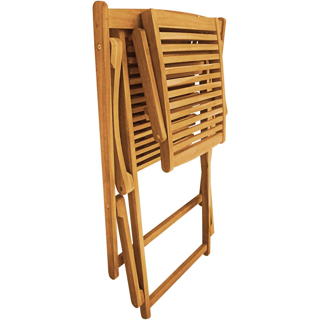 Sun lounger with footrests in solid acacia wood