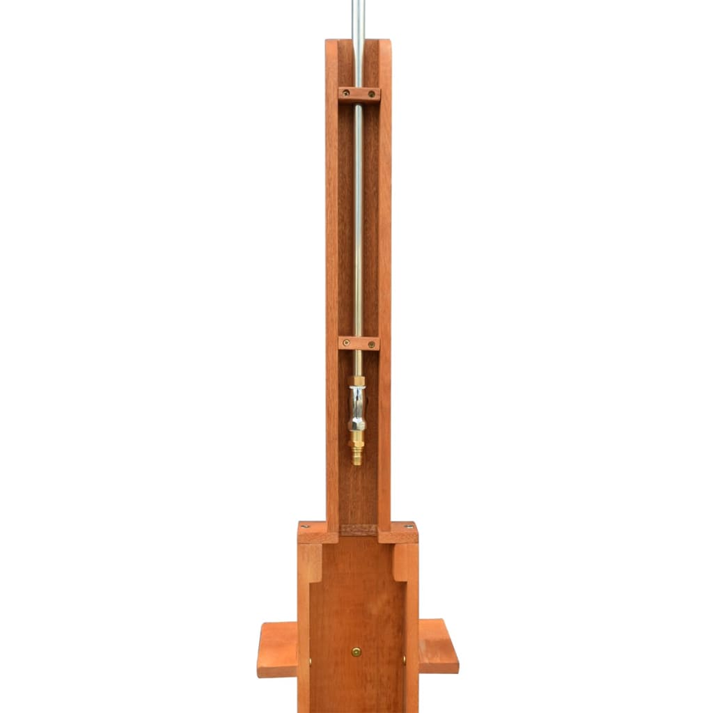 Outdoor shower made of eucalyptus wood and steel