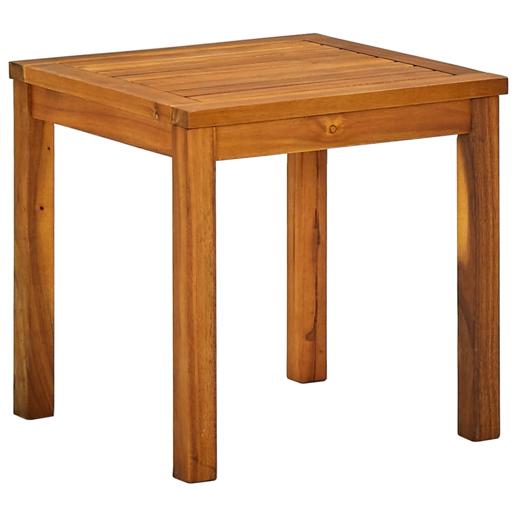 Sun lounger with table in solid acacia wood and textilene