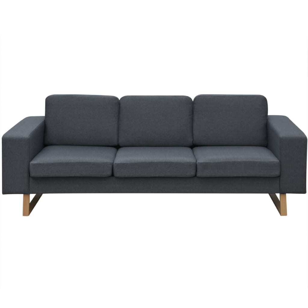 3-seater sofa in dark grey fabric