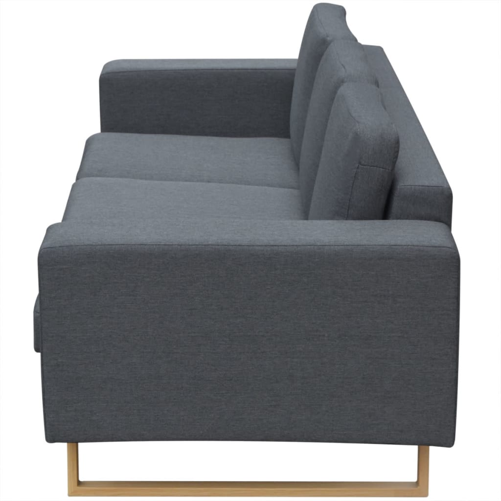 3-seater sofa in dark grey fabric
