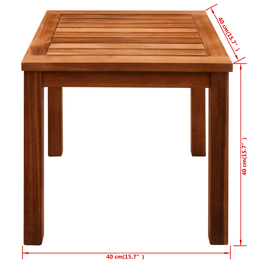 Sun loungers with table 2 pcs solid acacia and textilene