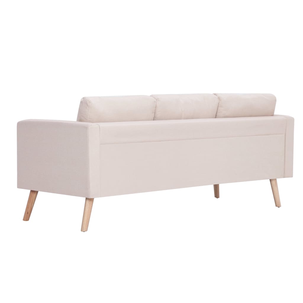 2 pcs cream color fabric sofa set