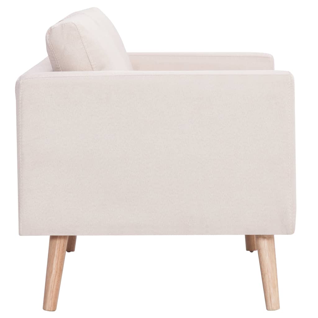 2 pcs cream color fabric sofa set
