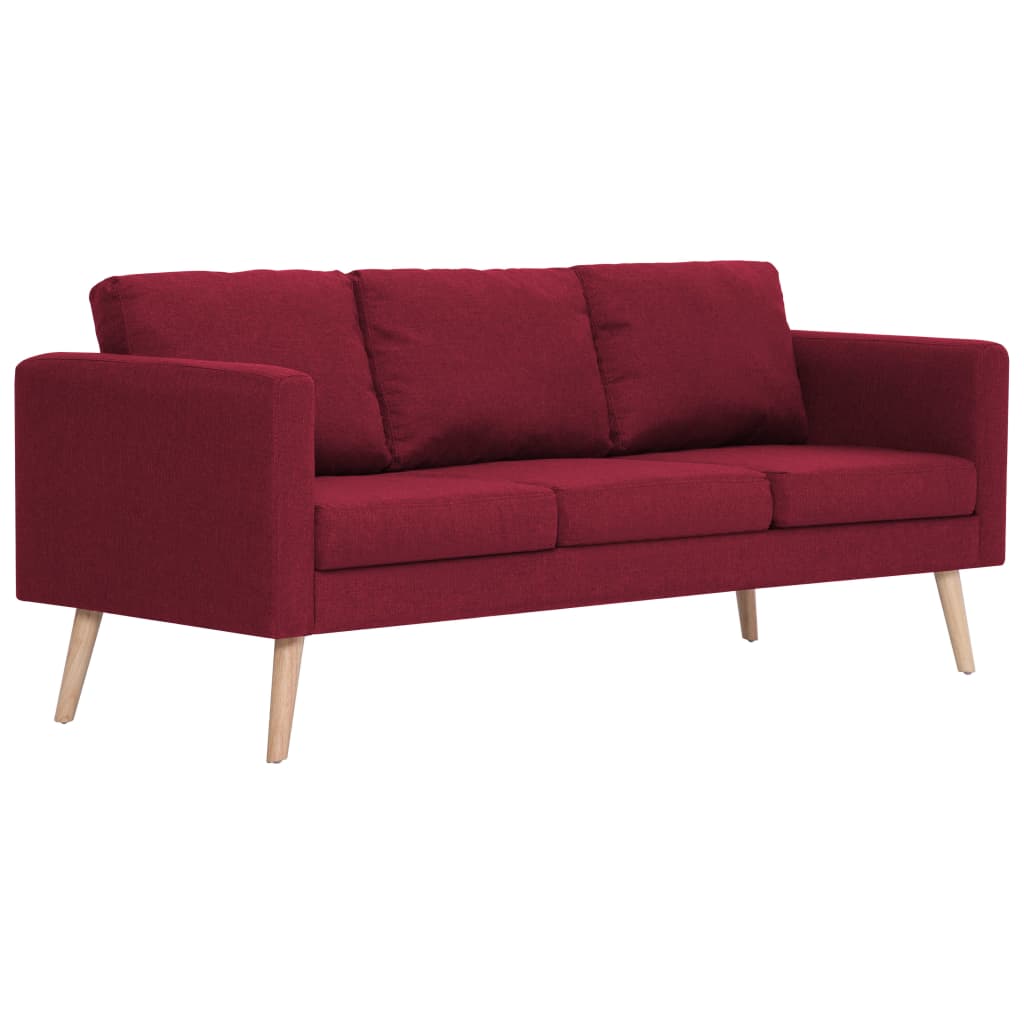 2 pcs sofa set red dyed fabric