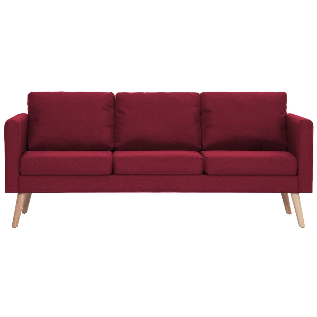 2 pcs sofa set red dyed fabric